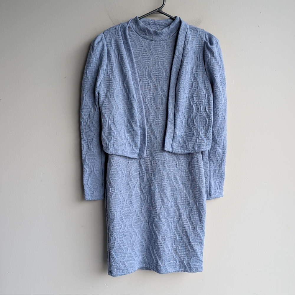 Haute Monde Knit Dress and Sweater Cardigan Set